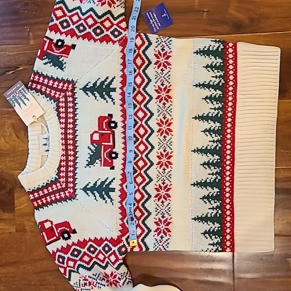 KJP Santa's New Sleigh Sweater - Red truck with trees - Picture 9 of 12